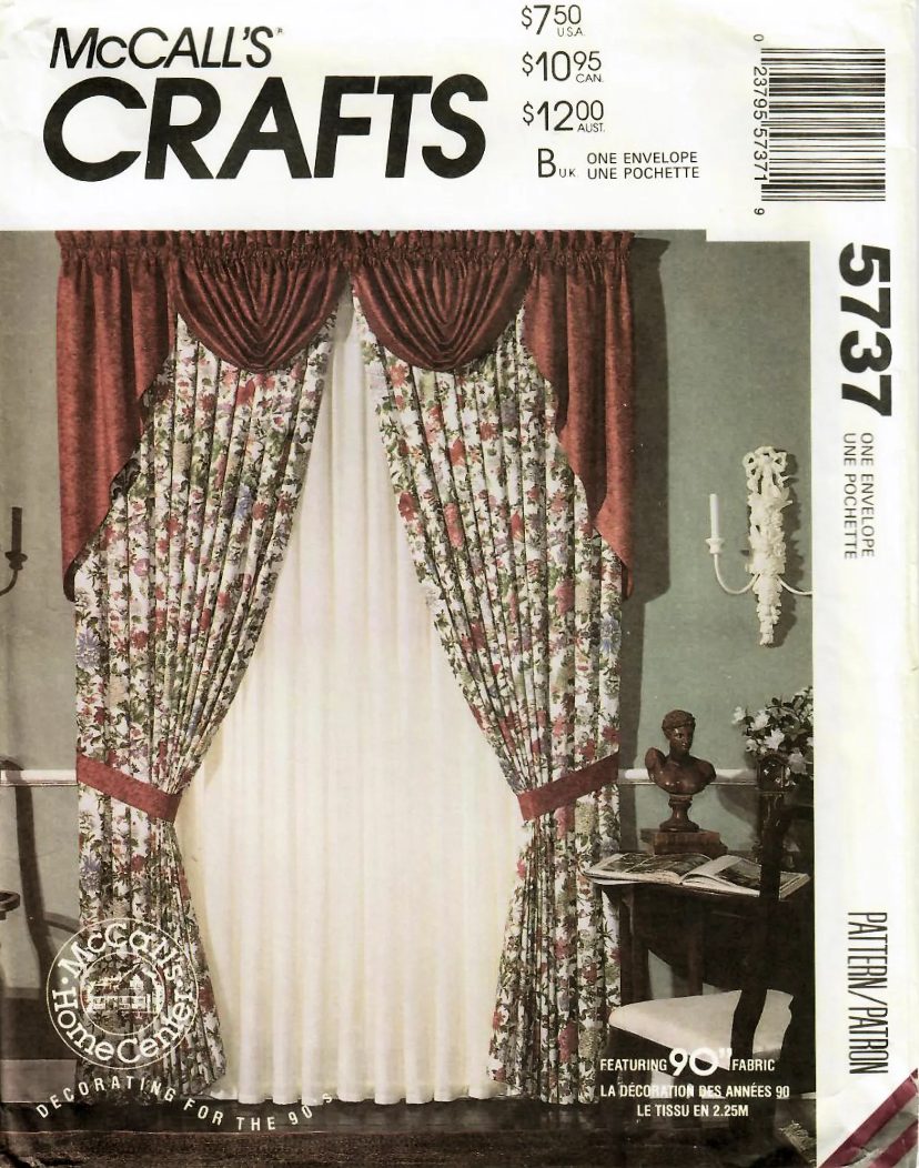 1990s McCall's curtain pattern